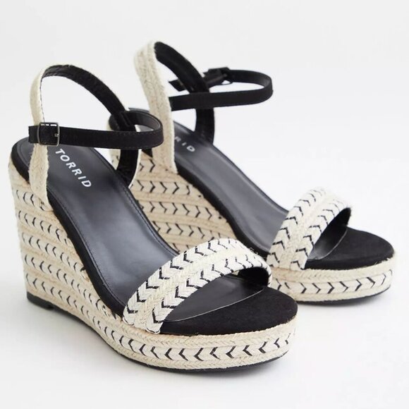Torrid Natural Jute Espadrilles Platform Wedge SIze 8.5 - Picture 1 of 10